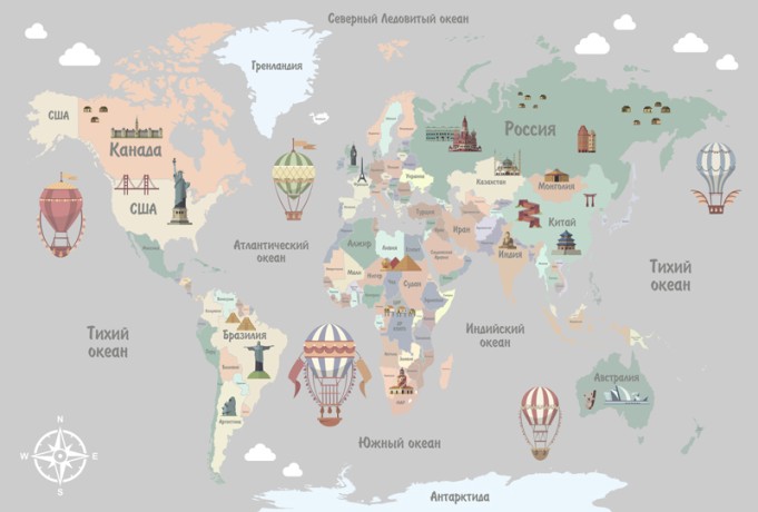 Фотообои Карта K37