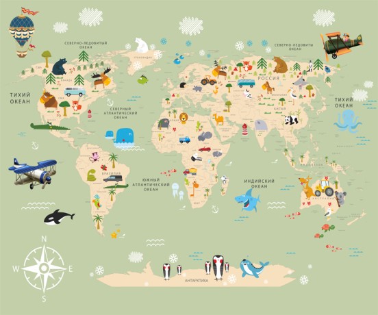 Фотообои Карта K31